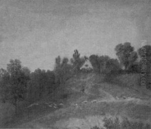 Landschaft Mit Schafen by Ludwig Blume-Siebert