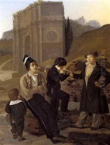 Drenge, Der Ryger Tobak, Scene Fra Rom by Detlev Konrad Blunck