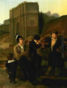 Drenge, Der Ryge Tobak. Scene Fra Rom by Detlev Konrad Blunck