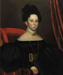Portrait Of A Lady In A Black Dress by John Sherburne Blunt