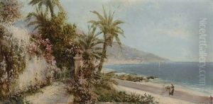 Scorcio Ligure E Paesaggio (recto-verso) by Giacinto Bo