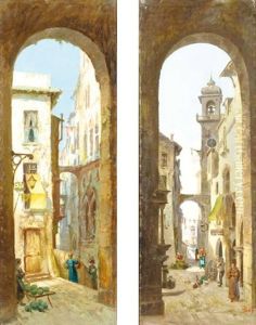 Scorcio Della Citta Di Geneva (+ Scorcio Della Citta Di Chioggia; Pair)