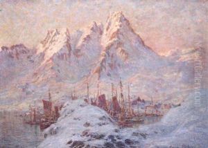 Coucher De Soleil Sur Les Fjords A Djurgarden by Anna Katarina Boberg