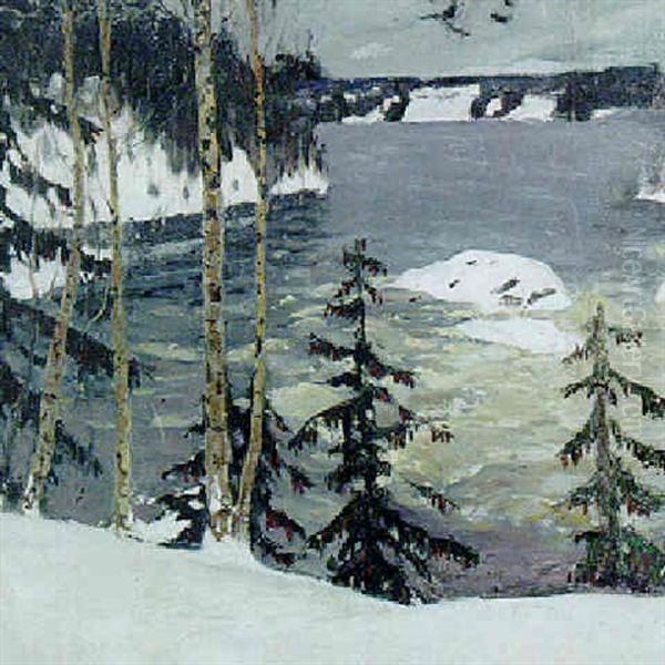 Lake In A Winter Landscape - view 1