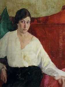 Portrait Of A Woman by Grigori Mikhailovich Bobrovsky