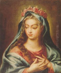 Virgen Coronada De Rosas