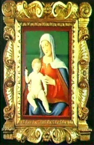 Madonna Col Bambino Che Tiene Una Rosa - view 1
