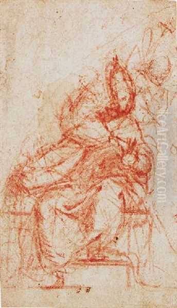 Design For A Spandrel: A Bishop And Angels - view 1