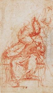 Design For A Spandrel: A Bishop And Angels