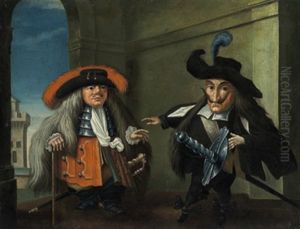 Zwei Kavaliere (+ Zwei Herren, Der Eine Schussel, Der Andere Eine Gans Haltend; Pair) Zwei Kavaliere (+ Zwei Herren, Der Eine Schussel, Der Andere Eine Gans Haltend; Pair)