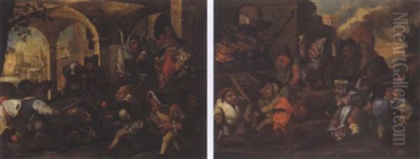 Musizierende Und Tanzende Bauern - view 1