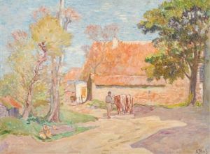 L'attelage Des Boeufs by Anna Boch