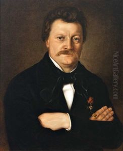 Portrait Des Dr. J. Schmid Von Lauterach, Vater Von Dr. Theodor Schmid In Bregenz by Anton Boch