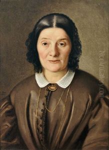 Portrait Einer Dame Im Braunen Kleid
