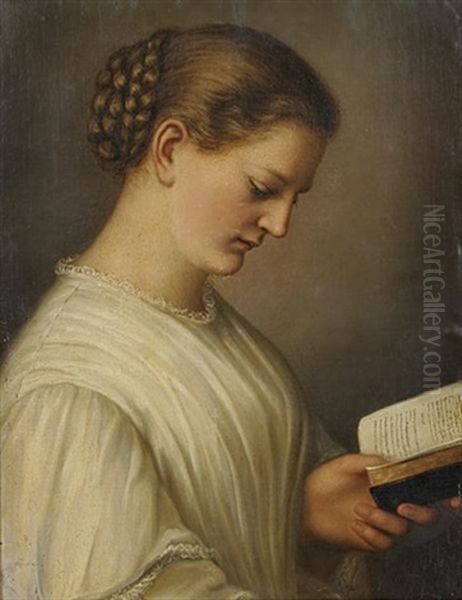 Lesende Junge Frau - view 1
