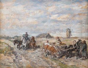 On The Country Road by Gregor von Bochmann the Elder