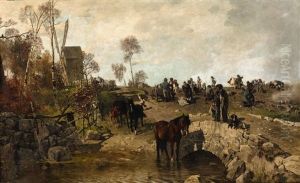 Peasants Farming by Gregor von Bochmann the Elder