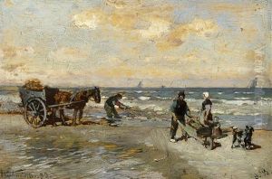 Krabbenfischer Am Meer by Gregor von Bochmann the Elder