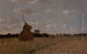 Eslandische Landschaft Mit Heuhaufen by Gregor von Bochmann the Elder