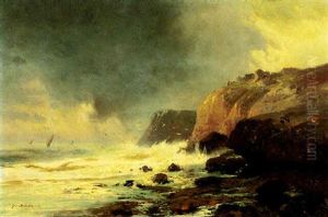 A Rocky Coastline by Gregor von Bochmann the Elder