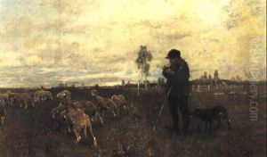 Schafer Mit Herde