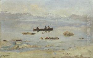 Partie De Peche Au Large De La Vuachere by Francois-Louis-David Bocion