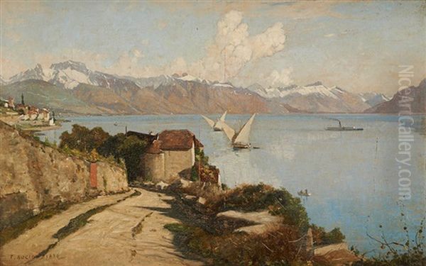 Voiles Et Vapeur Sur Le Lac Leman - view 1