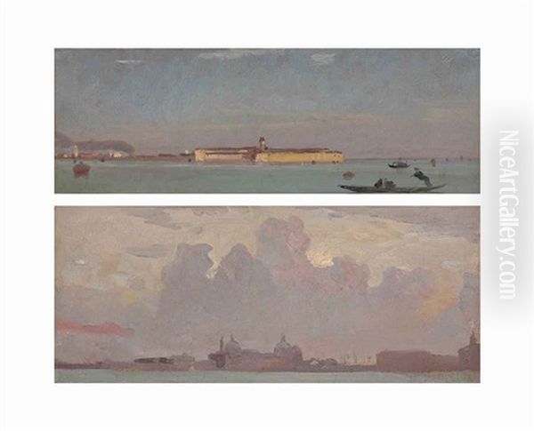 Views Of Venice Seen From The Lagoon (2 Works) - view 1