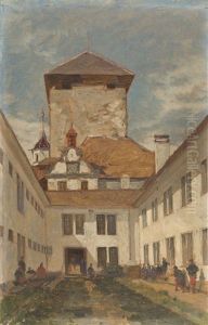 Internes Francais Dans La Cour Du Chateau D'aubonne Internes Francais Dans La Cour Du Chateau D'aubonne