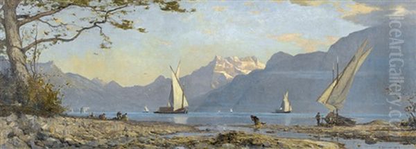 Le Leman Depuis Les Environs De Vevey - view 1