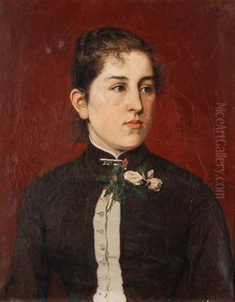 Jeune Femme A La Rose - view 1