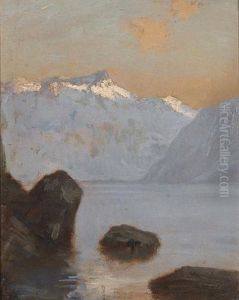 Les Rochers De Rivaz by Francois-Louis-David Bocion