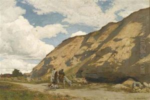 Landschaft Mit Zwei Reitern In Afrikanischer Tracht Landschaft Mit Zwei Reitern In Afrikanischer Tracht