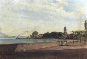 Sicht Auf Den Genfersee by Francois-Louis-David Bocion