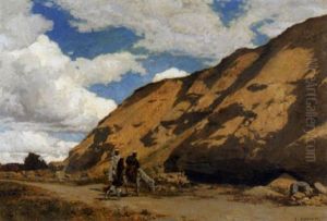 Landschaft Mit Zwei Reitern by Francois-Louis-David Bocion