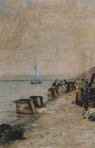 Der Genfersee Bei Vevey
