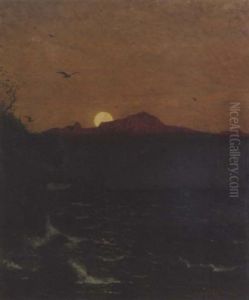 Lever De Lune Derriere Le Grammont by Francois-Louis-David Bocion