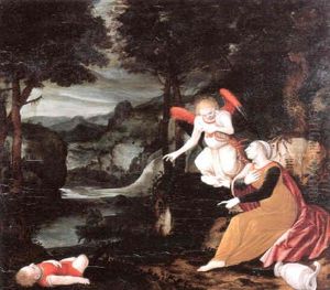 Hagar Und Ismael In Der Wuste by Hans Bock the Elder
