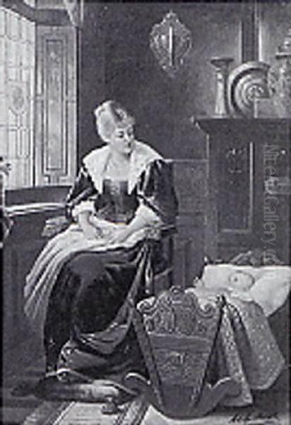 Interior With Mother And Infant - view 1
