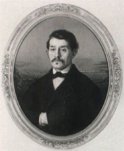 Herrenportrat - Halbfigur by Adolf Georg Friederich Bock