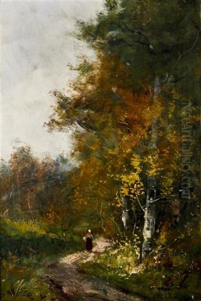 On A Sandy Path In Autumn - view 1