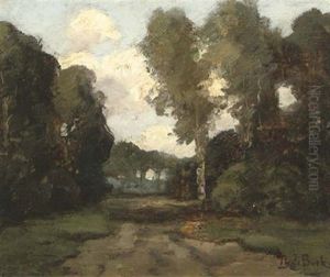 A Forest Road by Theophile Emile Achille De Bock