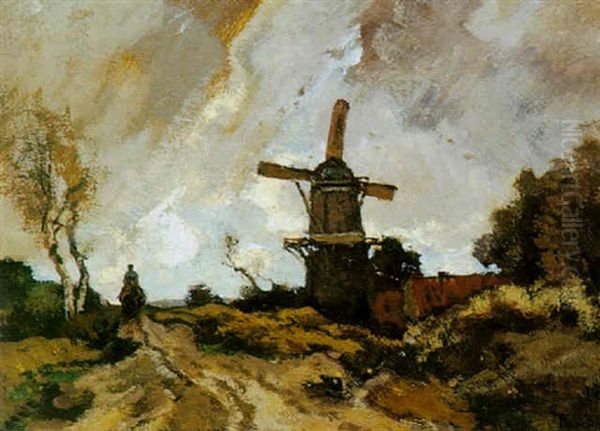 A Horseman By A Mill, The Veluwe - view 1