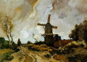 A Horseman By A Mill, The Veluwe A Horseman By A Mill, The Veluwe