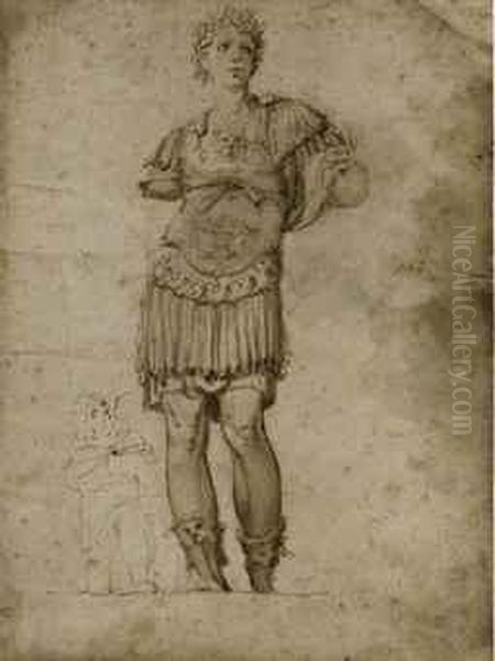 A Roman General With A Captive Kneeling By His Side, After Theantique - view 1