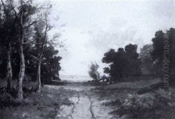 A Wooded Landscape With A Shepherdess Near A Path - view 1