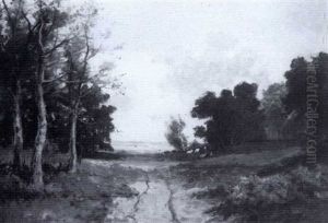 A Wooded Landscape With A Shepherdess Near A Path A Wooded Landscape With A Shepherdess Near A Path