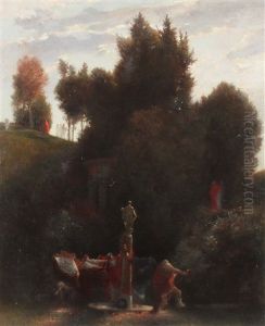 Reigen In Romischem Garten by Arnold Boecklin