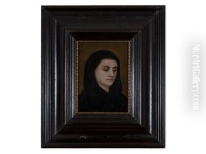 Mrs. Bocklin With Black Veil by Arnold Boecklin