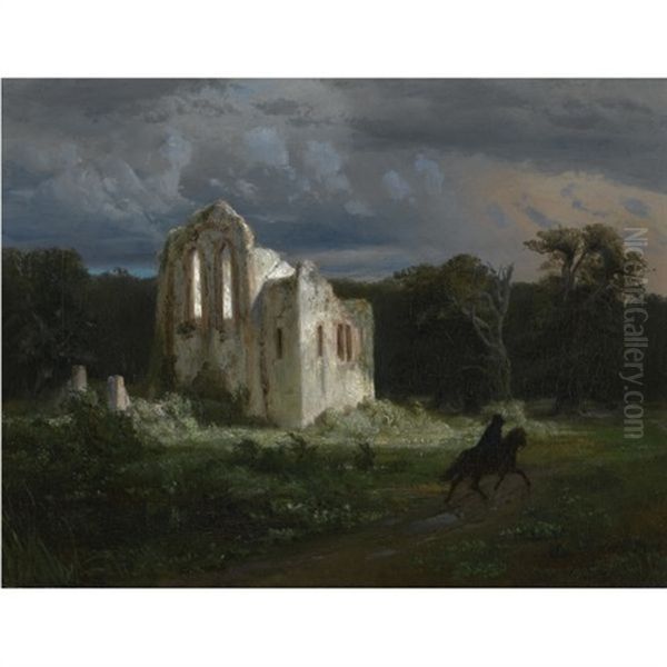 Mondscheinlandschaft Mit Ruine (moonlit Landscape) - view 1